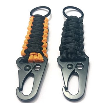 Външен Paracord Rope Keychain EDC Survival Kit Cord Lanyard Военен спешен ключодържател за туризъм, къмпинг 5 цвята на едро