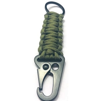 Външен Paracord Rope Keychain EDC Survival Kit Cord Lanyard Военен спешен ключодържател за туризъм, къмпинг 5 цвята на едро