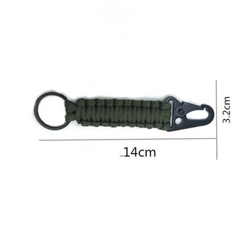 Външен Paracord Rope Keychain EDC Survival Kit Cord Lanyard Военен спешен ключодържател за туризъм, къмпинг 5 цвята на едро