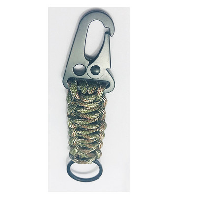 Välistingimustes kasutatav Paracordi köiega võtmehoidja EDC ellujäämiskomplekt, nöörpael, sõjaline hädaabivõtmehoidja matkamiseks telkimiseks 5 värvi hulgimüük