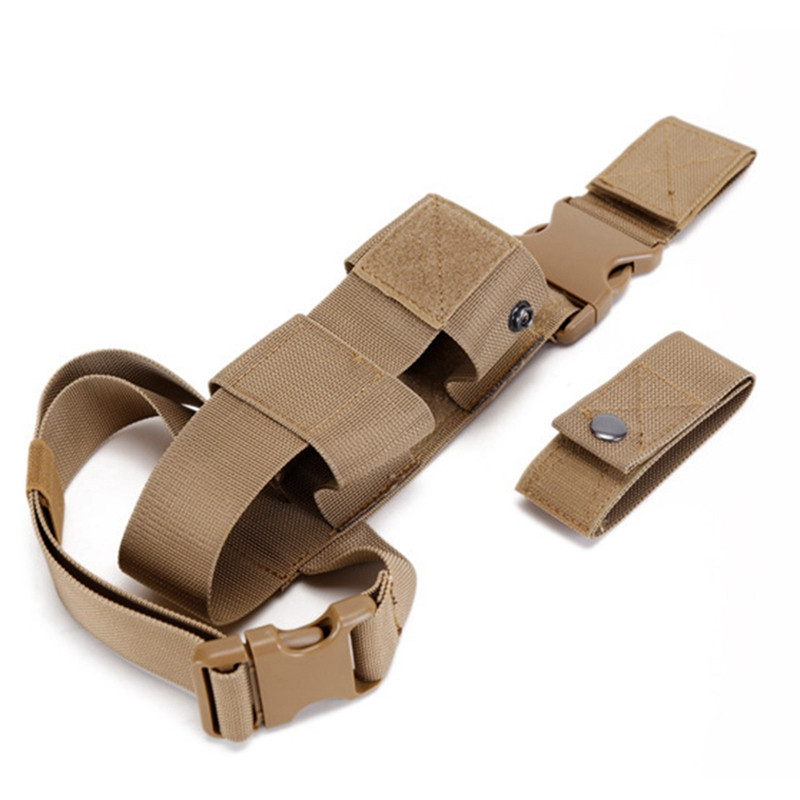 Taktikai comb praktikus tűzoltó készülék tartó Molle vizes palack tasak öv hordozó csepp láb spray tok kültéri EDC táska