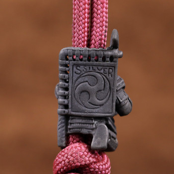Ιαπωνικό Broadsword Samurai EDC Brass Knife Beads Κορδόνι μενταγιόν Εργαλείο εξωτερικού χώρου DIY Paracord Υφαντά βραχιόλια Γούρια Αξεσουάρ
