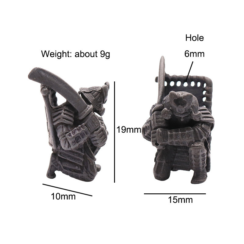 Japoniškas platus kardas samurajus EDC žalvario peilio karoliukai virvelės pakabukai lauko įrankiai pasidaryk pats „Paracord“ austos apyrankės, žavesiai, priedai