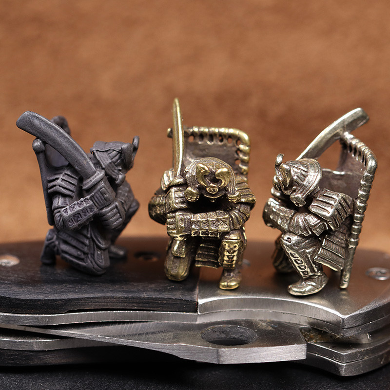 Japoniškas platus kardas samurajus EDC žalvario peilio karoliukai virvelės pakabukai lauko įrankiai pasidaryk pats „Paracord“ austos apyrankės, žavesiai, priedai