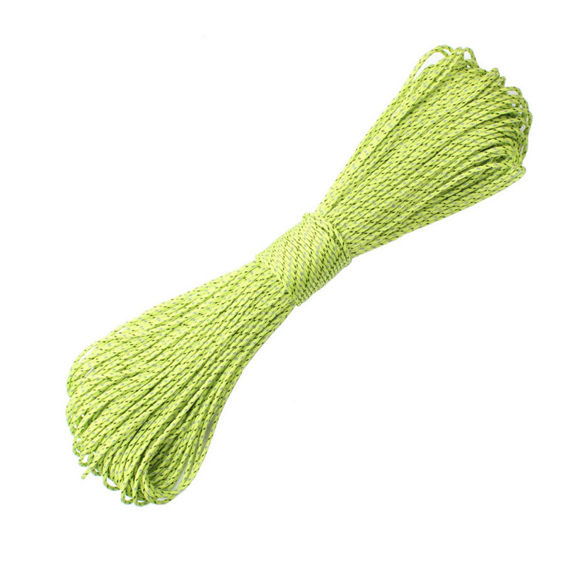 CAMPINGSKY Paracord 2mm frânghie reflectorizante 3 fire nucleu snur de camping în aer liber snur parașute cort cort multifuncțional