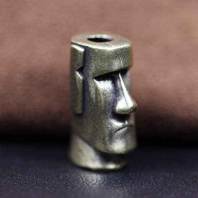 Lihavõttesaare kivikuju Vahimehe nuga helmed messingist kootud paracordpaela ripatsid õues EDC vihmavarju köis isetegemise tarvikud