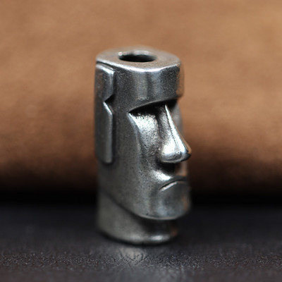 Lihavõttesaare kivikuju Vahimehe nuga helmed messingist kootud paracordpaela ripatsid õues EDC vihmavarju köis isetegemise tarvikud