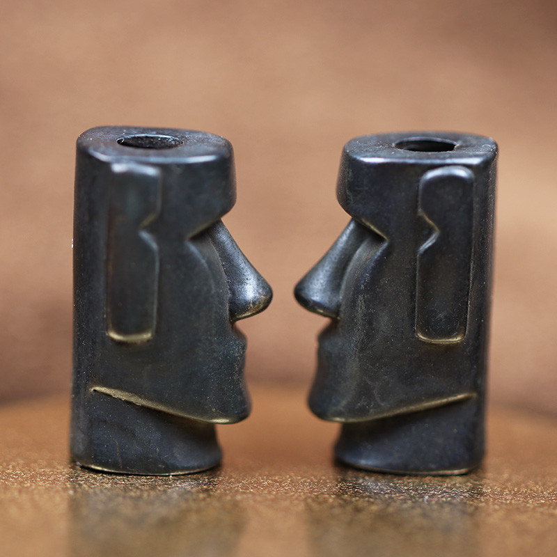 Lihavõttesaare kivikuju Vahimehe nuga helmed messingist kootud paracordpaela ripatsid õues EDC vihmavarju köis isetegemise tarvikud