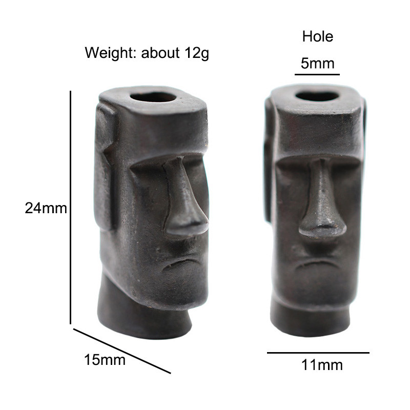 Lihavõttesaare kivikuju Vahimehe nuga helmed messingist kootud paracordpaela ripatsid õues EDC vihmavarju köis isetegemise tarvikud