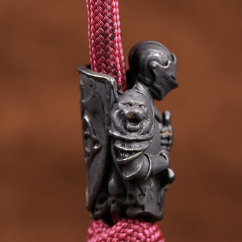 Vicissitudes Templar Knight Brass EDC Retro Paracord Knife Beads Crusader Armor Warrior DIY Umbrella Rope Woven Lanyard Pendants