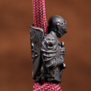 Vicissitudes Templar Knight Brass EDC Retro Paracord Knife Beads Crusader Armor Warrior DIY υφαντά μενταγιόν με κορδόνι με ομπρέλα