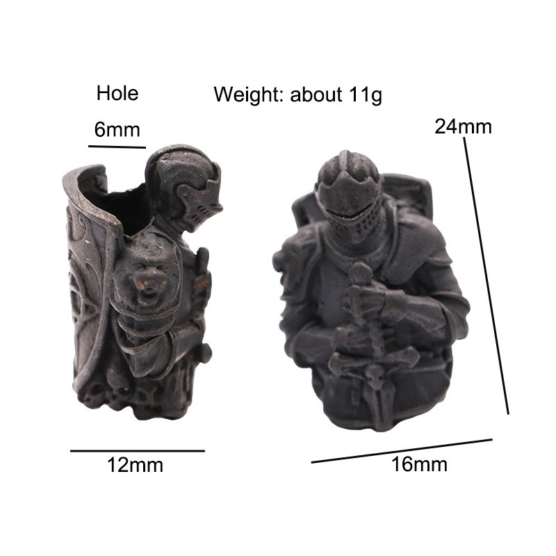 Muutused Templirüütli messingist EDC Retro Paracord Noahelmed Crusader Armour Warrior DIY Vihmavarju köis kootud kaelapaela ripatsid