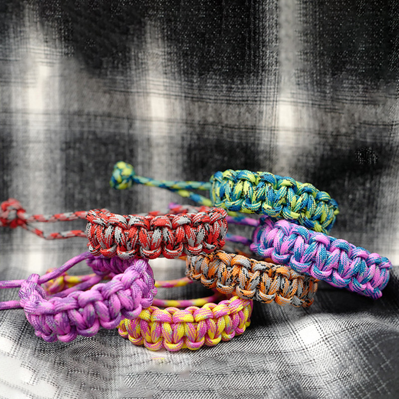 Vyriška Survival Paracord reguliuojama apyrankė Rankų darbo pinta apyrankė