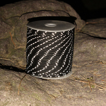 CAMPINGSKY Светлоотразителен паракорд 2 mm 3 нишки сърцевина Въже за къмпинг на открито Парашутно въже Въже за палатка Мултифункционална Corda