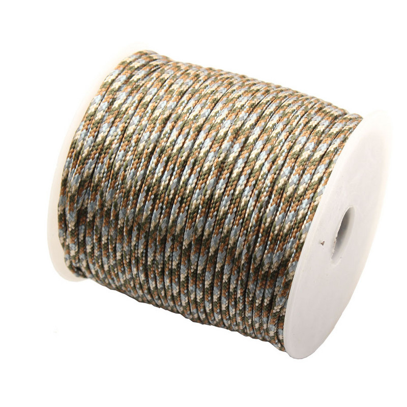 CAMPINGSKY Peegeldav Paracord 2mm 3-südamikuga välimatkanöör Langevarjunöör Paeltelk Multifunktsionaalne Corda