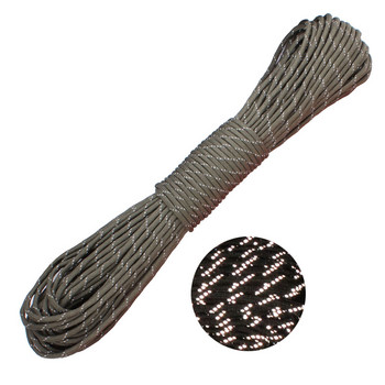 CAMPINGSKY Reflective Paracord 550 Parachute Cord Tent Rope Mil Spec Type III 7 Strand For Turing Camping