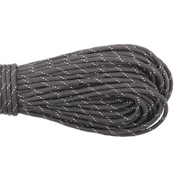 CAMPINGSKY Reflective Paracord 550 Parachute Cord Tent Rope Mil Spec Type III 7 Strand For Turing Camping