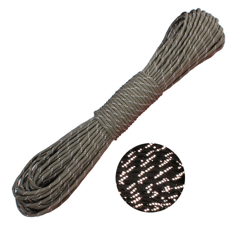 CAMPINGSKY Paracord reflectorizant 550 Snur de parașuta Snur Cort Cort Mil Spec Tip III 7 Toroane pentru drumeții Camping