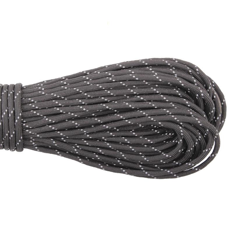 CAMPINGSKY Paracord reflectorizant 550 Snur de parașuta Snur Cort Cort Mil Spec Tip III 7 Toroane pentru drumeții Camping