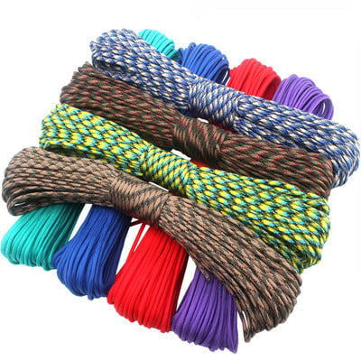 252 цвята 100FT Paracord 550 Paracord Rope Cuerda Escalada Mil Spec Type III 7 Strand Paracorde Комплект за оцеляване на къмпинг на открито