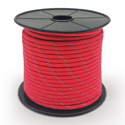 Peegeldav Paracord 550 nöör, 7 haru, 4 mm telkköis, matkamise ellujäämise tarvikud