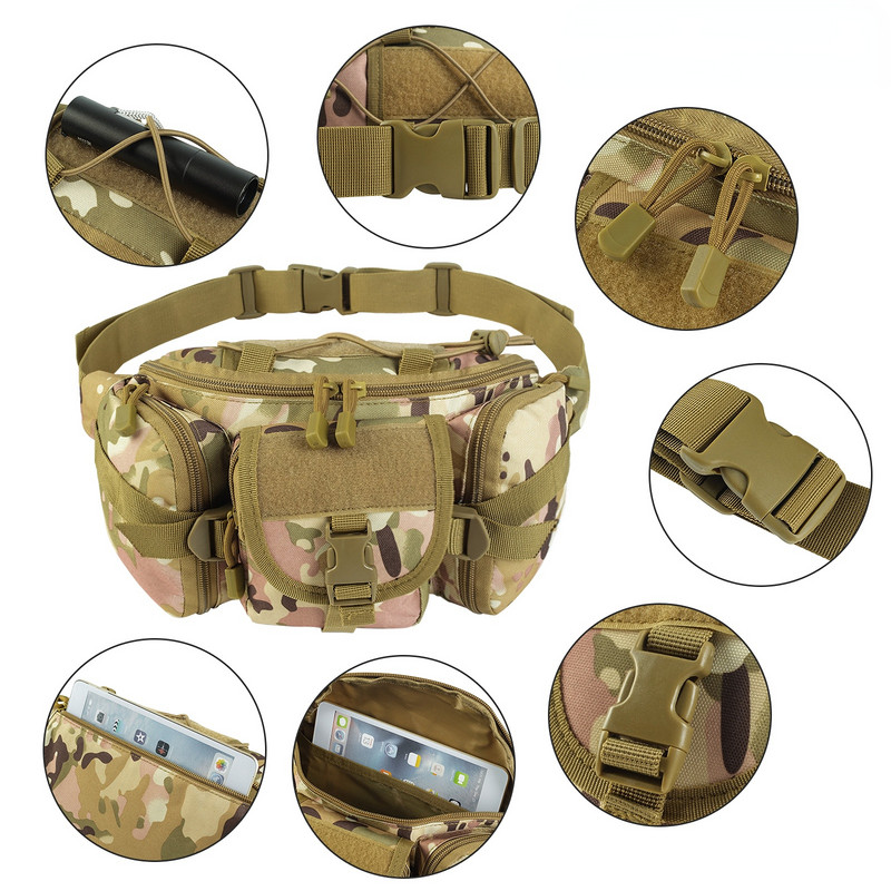 Sõjaväe taktikaline vöökott Sport väljas Suure mahutavusega veekindel ratsutamine Jalgrattasõit Reisimine Jooksmine Multifunktsionaalne rinnakott