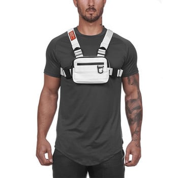 Улично облекло Мъжка чанта за гърди Дамски тактически чанти за гърди с две презрамки Модерен стил Правоъгълна чанта за гърди Удобен пакет