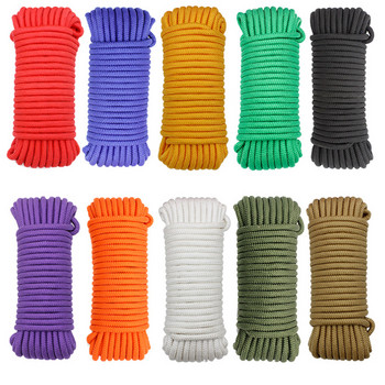 Dia.6mm Paracord Lanyard Rope Survival Parachute Cord One Core Solid for Outdoor Camping Αναρρίχηση με σχοινί πεζοπορία DIY βραχιόλι