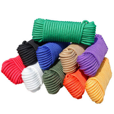 Dia.6 mm Paracord virves izdzīvošanas izpletņa vads, ciets āra kempingiem, kāpšanas virves pārgājieniem DIY rokassprādze