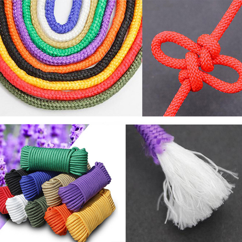 Läbimõõt 6 mm Paracordi kaelapael, ellujäämisnöör langevarju nöör, üks südamik, kindel välitelgimiseks Ronimisköiega matkamiseks DIY käevõru