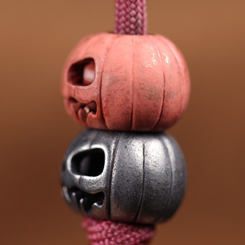 Хелоуин Тиквен череп Фенер за лице EDC Месингови ножове Мъниста Направи си сам Тъкани шнурове от паракорд Висулки Завеси за външни инструменти Аксесоари