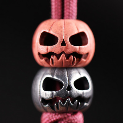 Dovleac de Halloween Craniu Fața Lantern EDC din alamă Cuțit Mărgele DIY țesute Paracord Snur Pandantive Instrumente în aer liber Agățătoare Accesorii