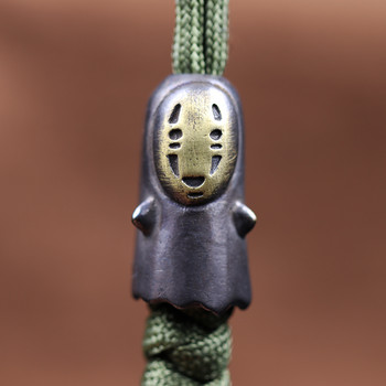 Ανιμέ κινουμένων σχεδίων Faceless Ghost Brass Knife Beads DIY Umbrella Rope EDC Pendants Κοσμήματα Αξεσουάρ No Face Ανδρικό κορδόνι Paracord