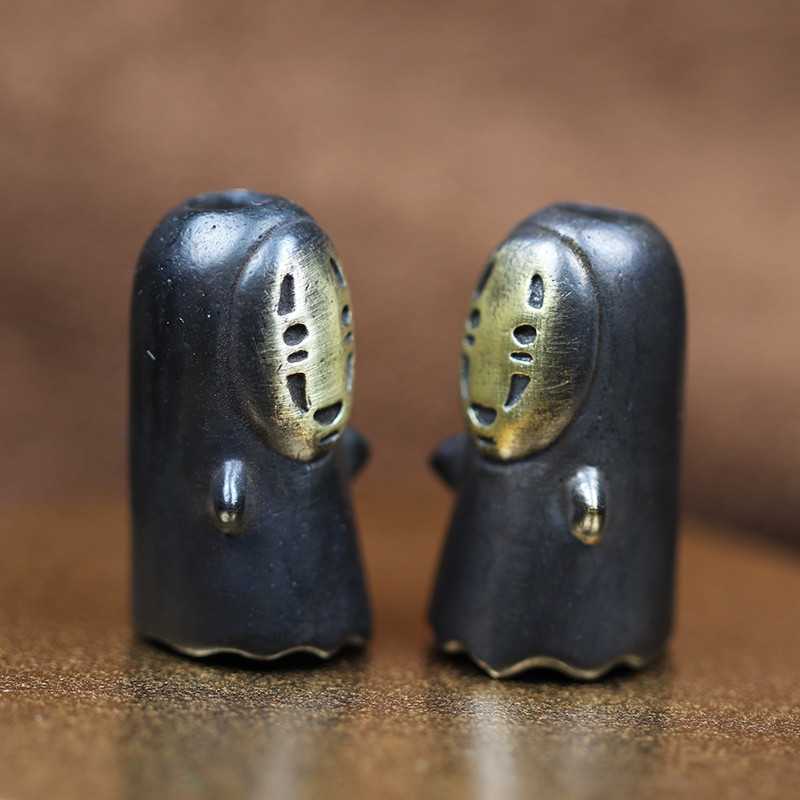 Desen animat Anime fără față Fantomă Cuțit din alamă Mărgele DIY Umbrelă frânghie Pandantive EDC Accesorii de bijuterii No Face Masculin Snur Paracord