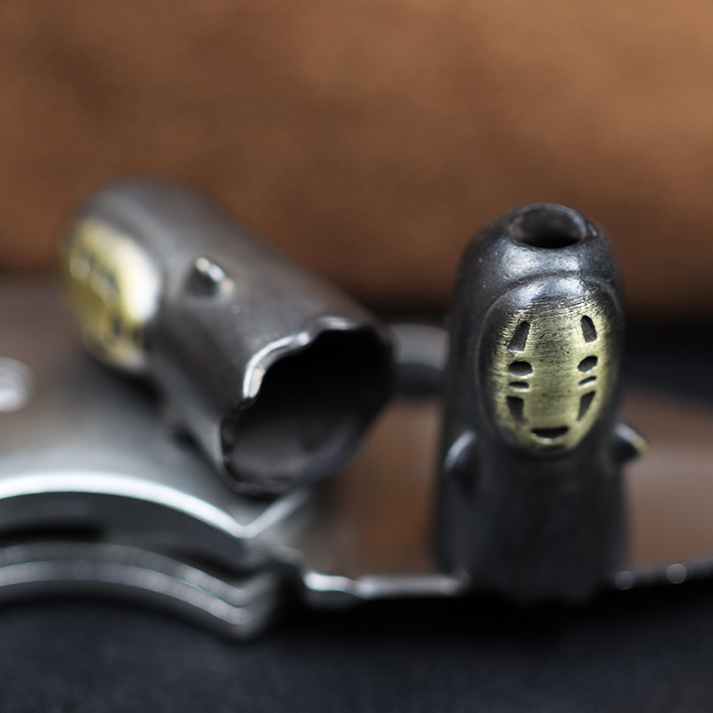 Desen animat Anime fără față Fantomă Cuțit din alamă Mărgele DIY Umbrelă frânghie Pandantive EDC Accesorii de bijuterii No Face Masculin Snur Paracord