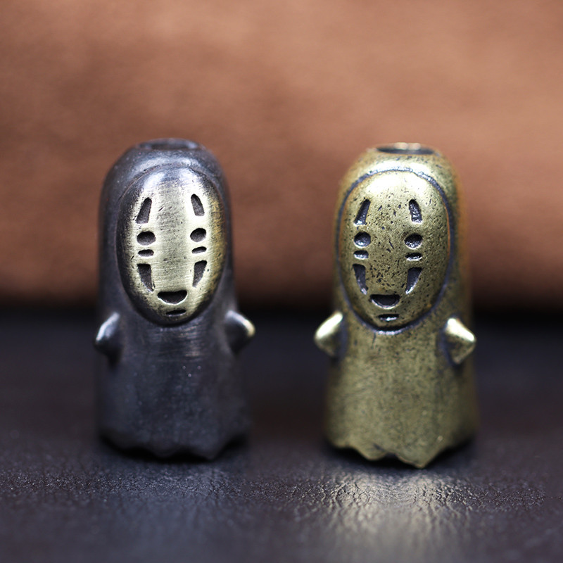 Desen animat Anime fără față Fantomă Cuțit din alamă Mărgele DIY Umbrelă frânghie Pandantive EDC Accesorii de bijuterii No Face Masculin Snur Paracord