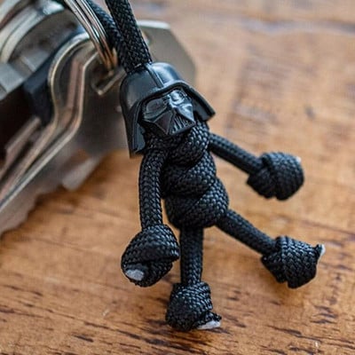 4MM Paracord Cute Celtniecības bloks Keychain Biker ķivere Kulons Atslēgu piekariņš Pīta virve Paracord draugu soma pakarināma