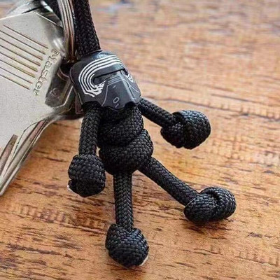 4MM Paracord Armas ehitusplokk Võtmehoidja Jalgrattakiiver Ripats Võtmehoidja Punutud Tross Rippuv Paracord Buddy Bag