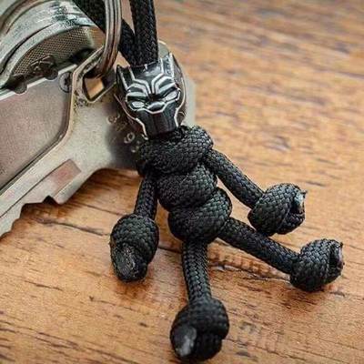 4MM Paracord Armas ehitusplokk Võtmehoidja Jalgrattakiiver Ripats Võtmehoidja Punutud Tross Rippuv Paracord Buddy Bag