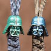 Cască de soldat Cyborg Snur din alamă, lucrate manual, pandantiv Paracord, șnur, mărgele de mărgele, mărgele distanțier din metal, pentru cuțit pliabil