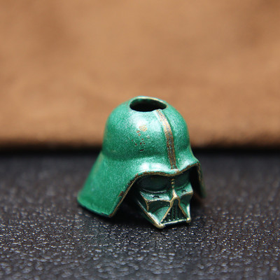 Cască de soldat Cyborg Snur din alamă, lucrate manual, pandantiv Paracord, șnur, mărgele de mărgele, mărgele distanțier din metal, pentru cuțit pliabil