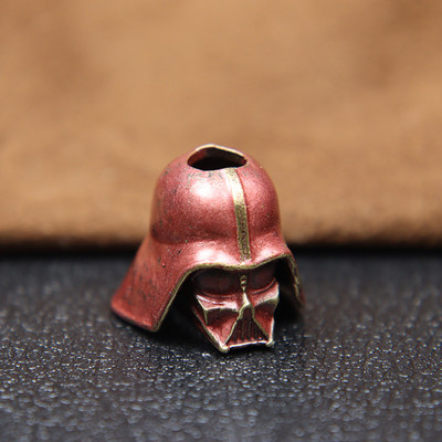 Cască de soldat Cyborg Snur din alamă, lucrate manual, pandantiv Paracord, șnur, mărgele de mărgele, mărgele distanțier din metal, pentru cuțit pliabil