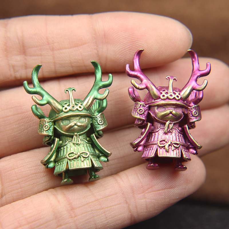 Japonezi Pirat Antlers Papusa Samurai Paracord Cuțit Cuțit Snur Brass Brass EDC DIY Accesorii pentru Breloc Pandantive