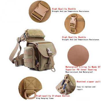 Εξωτερική τσάντα ποδιών αδιάβροχη ορειβατική φορητή υψηλής αντοχής ανθεκτική νάιλον πολυλειτουργική τακτική τσάντα στρατιωτικών ποδιών