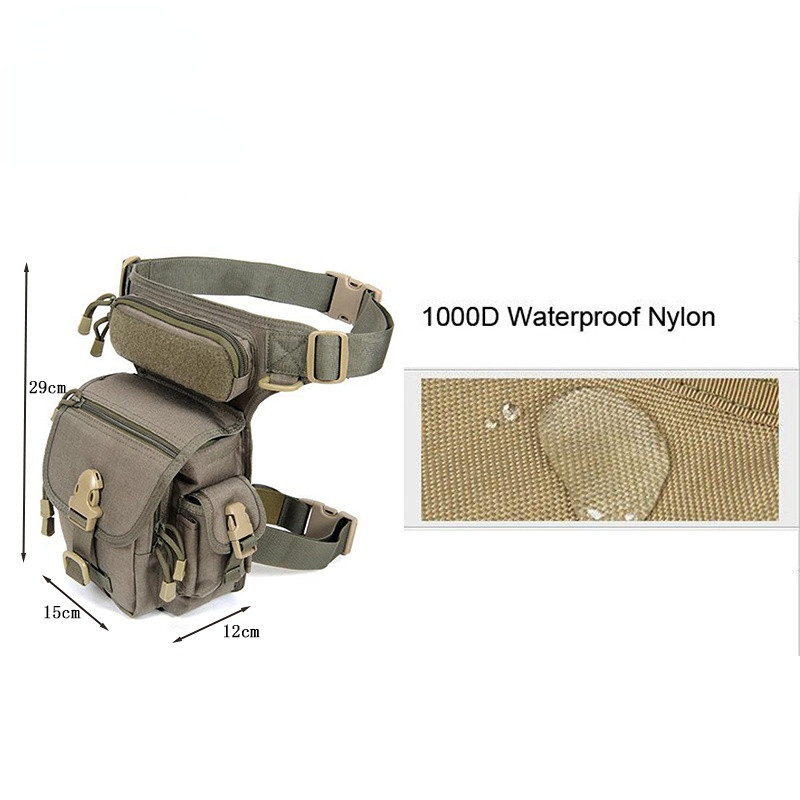 Geantă pentru picioare în aer liber, impermeabilă, alpinism, portabilă, de înaltă rezistență, durabilă, nailon, multifuncțională, tactică, militară pentru picioare