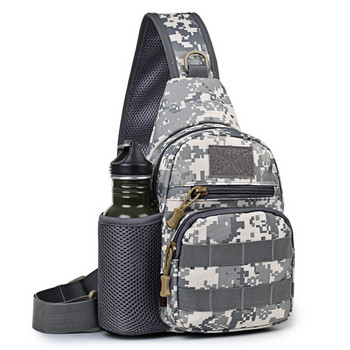 Външна военна чанта за през рамо Molle туризъм, къмпинг, ловна раница, армейска камуфлажна тактическа през рамо през рамо, торбичка за бутилка