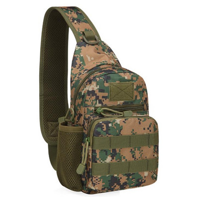 Външна военна чанта за през рамо Molle туризъм, къмпинг, ловна раница, армейска камуфлажна тактическа през рамо през рамо, торбичка за бутилка