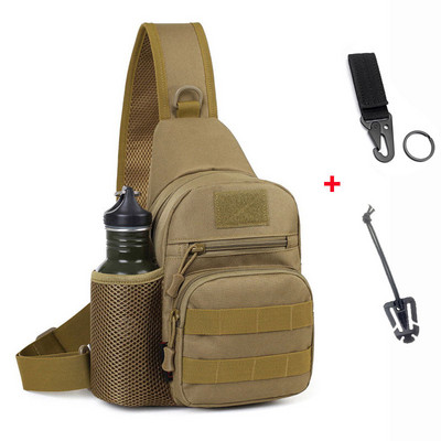 Външна военна чанта за през рамо Molle туризъм, къмпинг, ловна раница, армейска камуфлажна тактическа през рамо през рамо, торбичка за бутилка