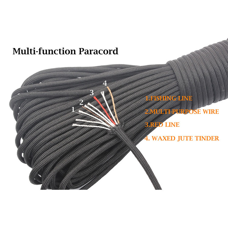 31 m „Paracord 550“ saugus „paracord“ laido virvė Mil Spec Type III 7Strand 100FT laipiojimo stovyklavimo išgyvenimo įranga