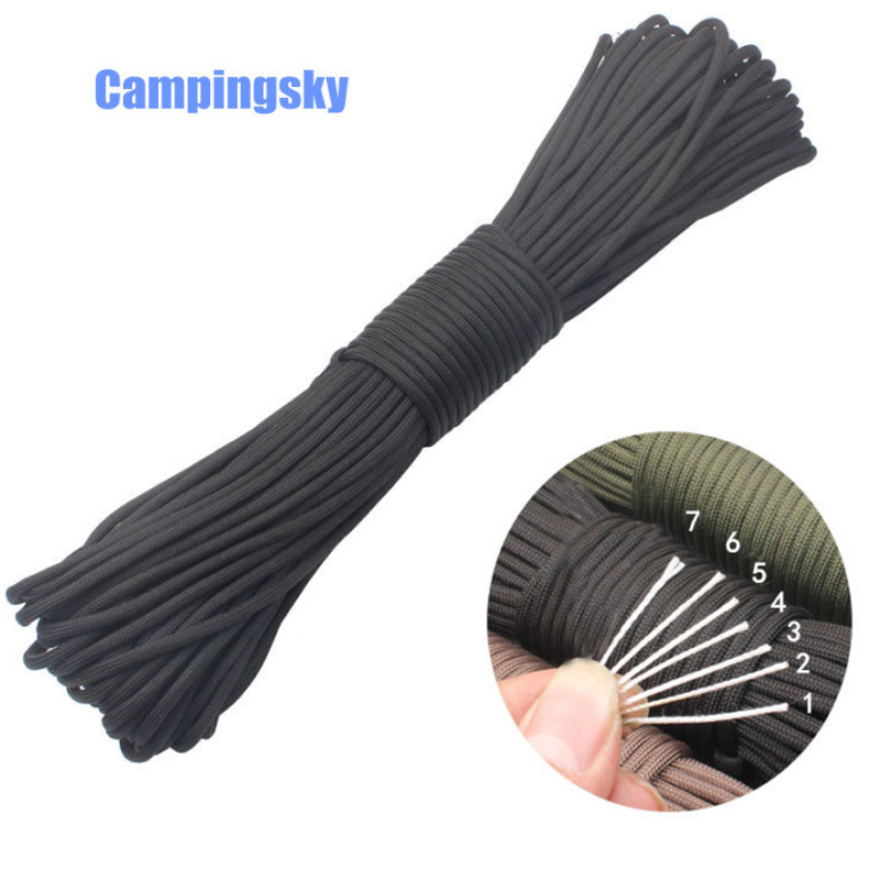 31 m „Paracord 550“ saugus „paracord“ laido virvė Mil Spec Type III 7Strand 100FT laipiojimo stovyklavimo išgyvenimo įranga